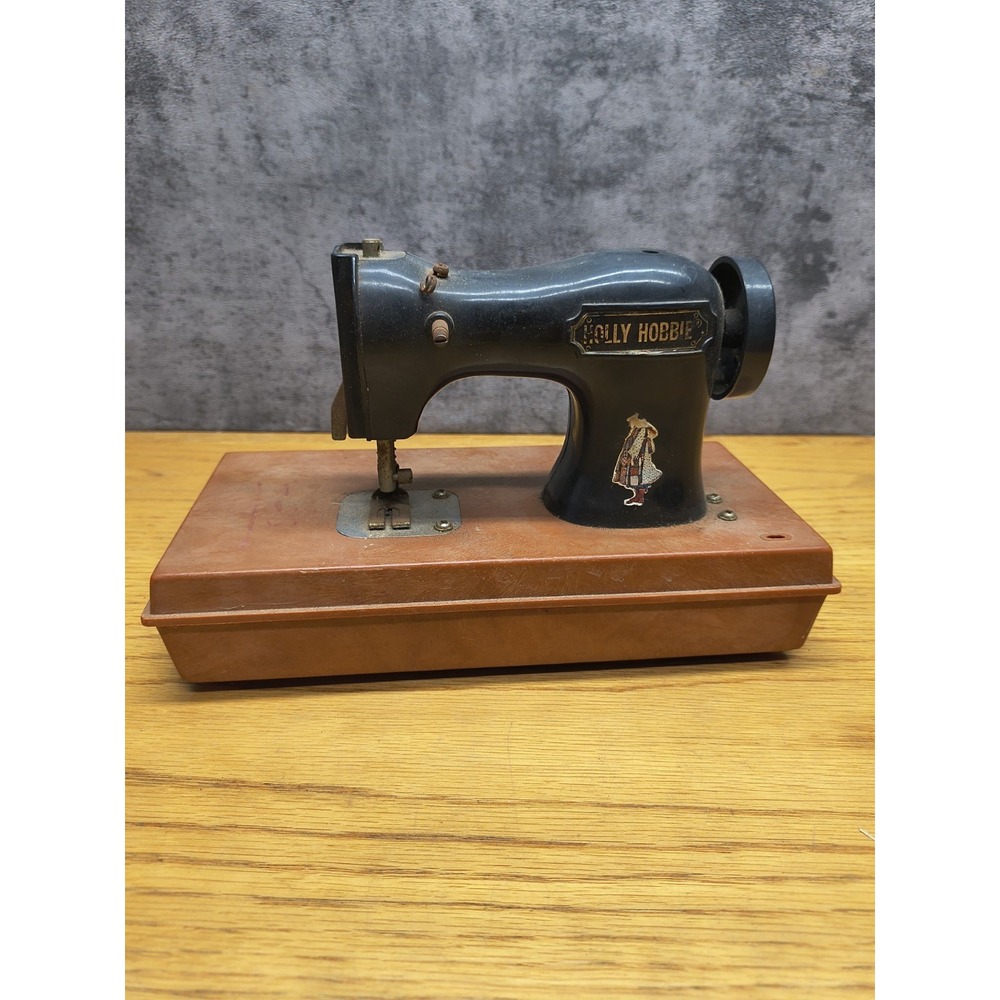 Vintage Holly Hobbie Mini Black‎ Sewing Machine By Durham 1975 Not Tested